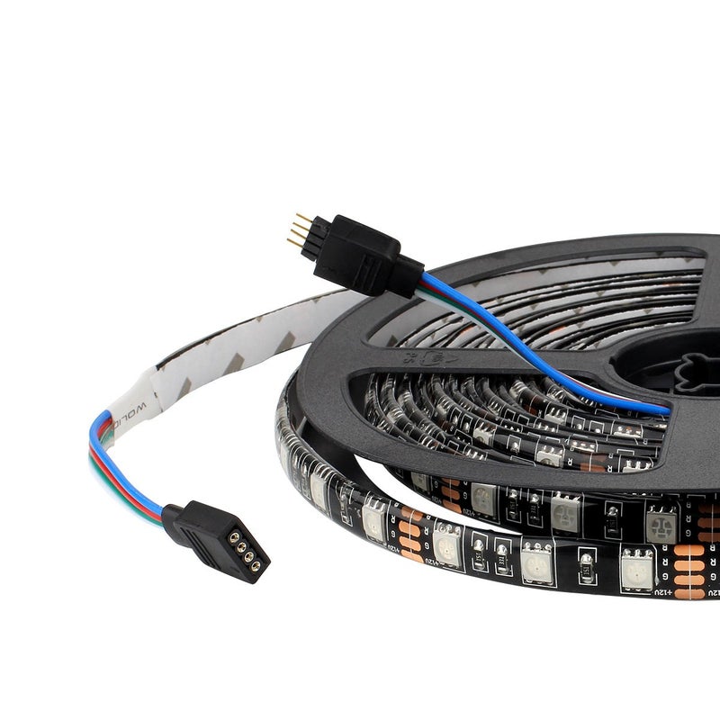 SUPERNIGHT RGB Strip Waterproof Black PCB, 16.4ft 5050 Color Changing Rope Lights for Bedroom, Christmas Day, Halloween Decoration (Not Include Remote Controller and Power Supply) (300 LEDs) - Image 2